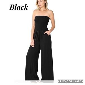 Comfy in the ☀️Sun! Black Strapless Jumper